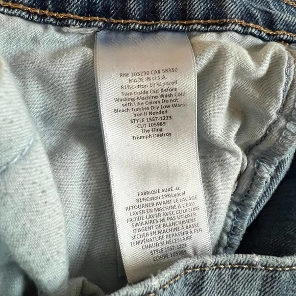 Current/Elliott The Fling Boyfriend Jeans Women's 26 Mid Rise Distressed Slouchy - Picture 8 of 8